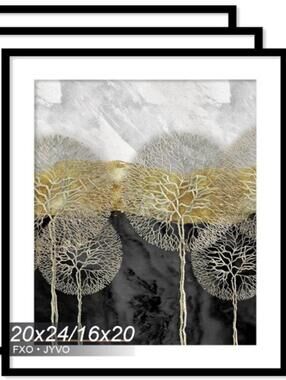 3 PACK 20X24 WALL FRAMES-BLACK
